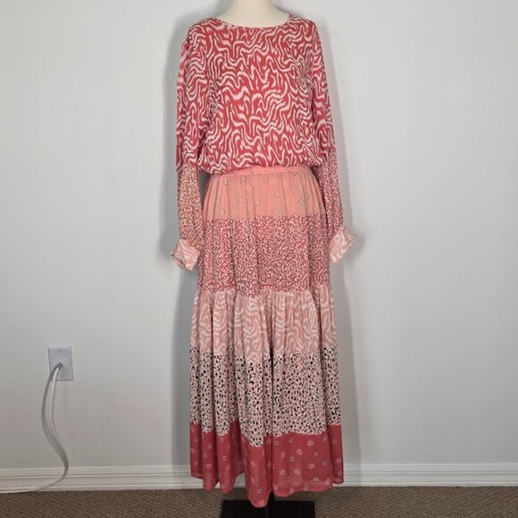 ANTNROPOLOGIE DOLAN Collection Jodie billowy silhouette Maxi Dress Sz 1X - Picture 3 of 12